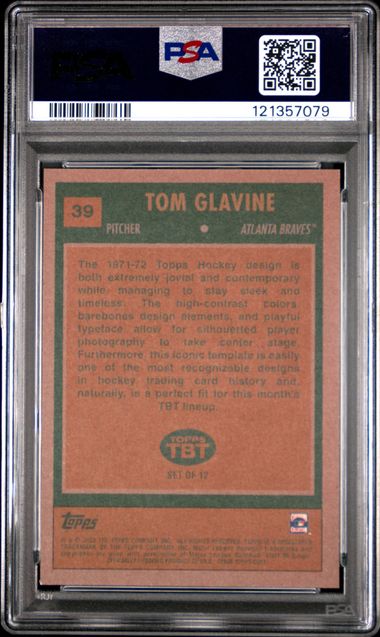 2023 Topps - Throwback Thursday - Blue - Tom Glavine - 10/10 - #29 - PSA 10 - baseball - Braves