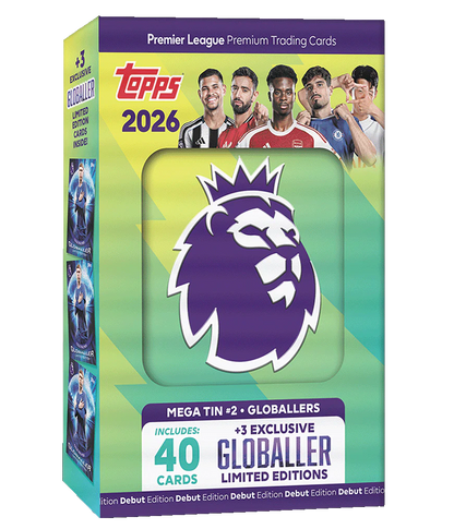 2026 Topps Premier League - Debut Edition - Mega Tin (Big Game Baller) (Goal Machines) (Globallers) - soccer - Sealed Wax