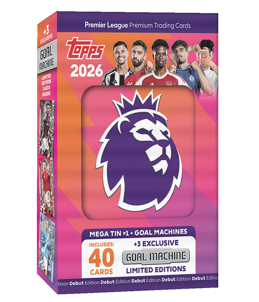 2026 Topps Premier League - Debut Edition - Mega Tin (Big Game Baller) (Goal Machines) (Globallers) - soccer - Sealed Wax