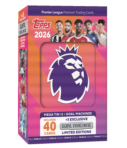 2026 Topps Premier League - Debut Edition - Mega Tin (Big Game Baller) (Goal Machines) (Globallers) - soccer - Sealed Wax