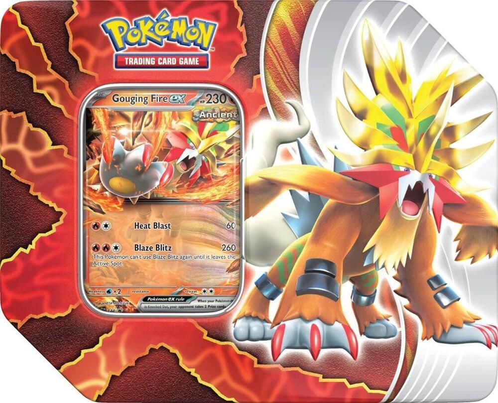 Pokémon - Paradox Destinies Tin [Gouging Fire ex] - Miscellaneous Cards & Products (MCAP) - Sealed Wax