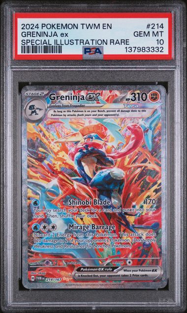 2024 Pokémon - Twilight Masquerade - Greninja ex - Special Illustration Rare - #214 - PSA 10