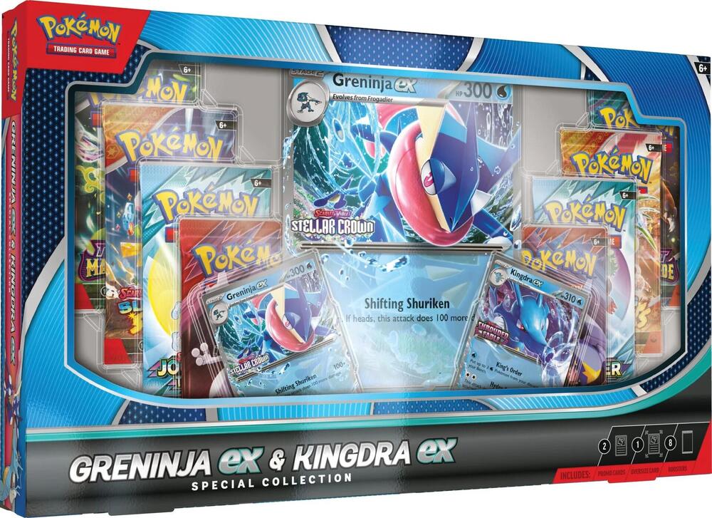 Pokémon - Greninja EX & Kingdra EX Special Collection Box - Miscellaneous Cards & Products (MCAP) - Sealed Wax