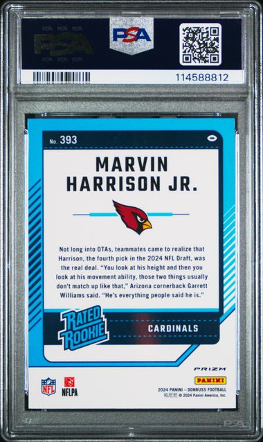 2024 Panini - Donruss - Optic Preview - Red Pandora - Marvin Harrison Jr - #393 - PSA 10 - football - Cardinals
