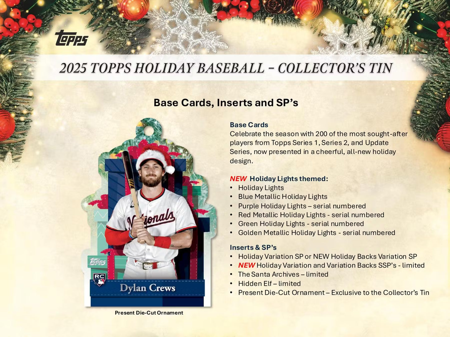 Topps Holiday Baseball Tin - 3 Pack