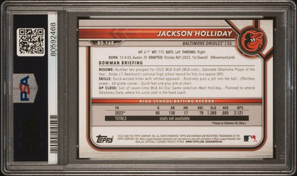2022 Bowman - Draft 1st Edition - 1st Bowman - Jackson Holliday - PSA10 - #168 - Baseball- Orioles