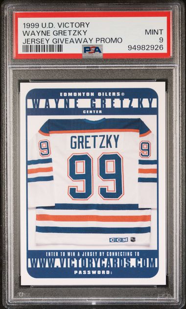1999 Upper Deck - Jersey Giveaway Promo - Wayne Gretzky - PSA9 - Ice Hockey - Oilers - drop