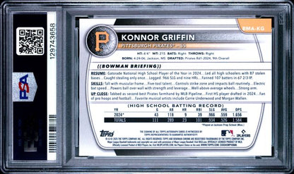 2025 Topps Bowman Prospects - mojo - Konnor Griffin - auto - #BMA-KG - PSA 9 - Baseball - Pirates