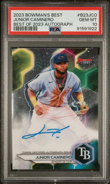 2023 Bowman's Best - Best of 2023 Auto - Junior Caminero - #B23-JCO - PSA 10 - Baseball - Rays