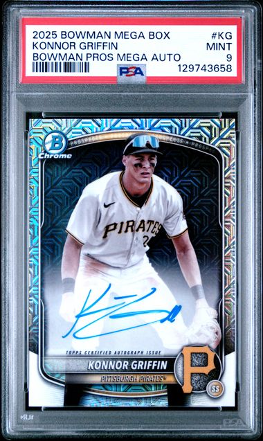 2025 Topps Bowman Prospects - mojo - Konnor Griffin - auto - #BMA-KG - PSA 9 - Baseball - Pirates