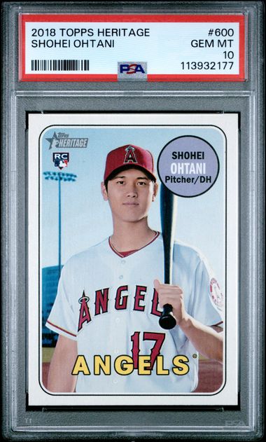 2018 Topps Heritage - Rookie Card - Shohei Ohtani - #600 - PSA 10 - Baseball - Angels