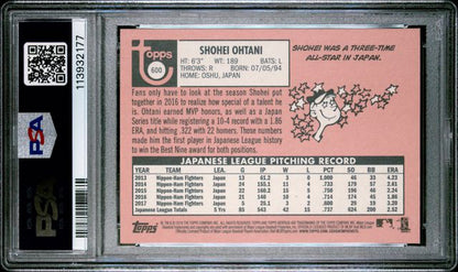 2018 Topps Heritage - Rookie Card - Shohei Ohtani - #600 - PSA 10 - Baseball - Angels