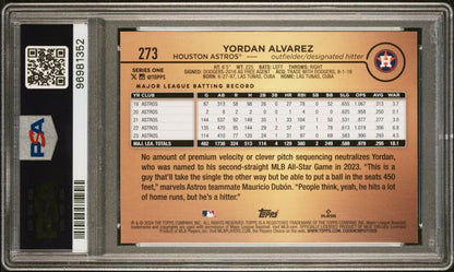2024 Topps Series One - Golden Mirror - Yordan Alvarez - #273 - PSA 9 - Baseball - Astros