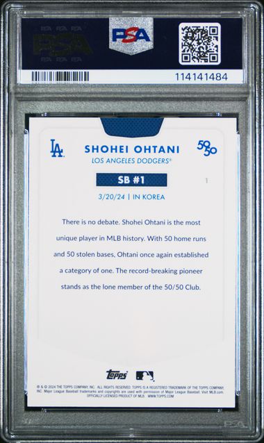 2024 Topps 50/50 - Shohei Ohtani - #1 - PSA 10 - Baseball - Dodgers