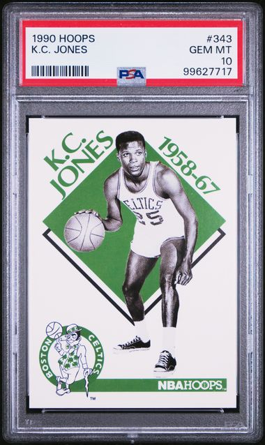 1990 NBA Hoops - K.C.Jones - #343 - PSA 10 - Basketball - Celtics
