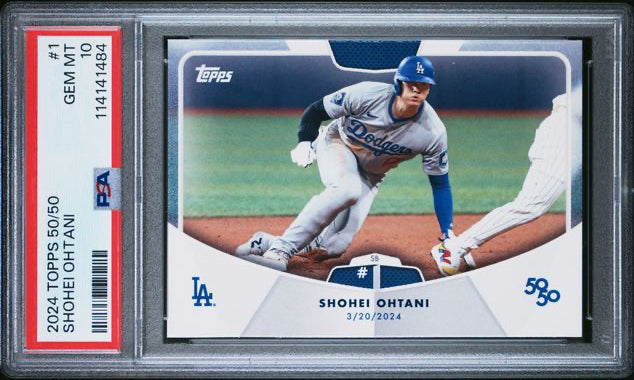 2024 Topps 50/50 - Shohei Ohtani - #1 - PSA 10 - Baseball - Dodgers