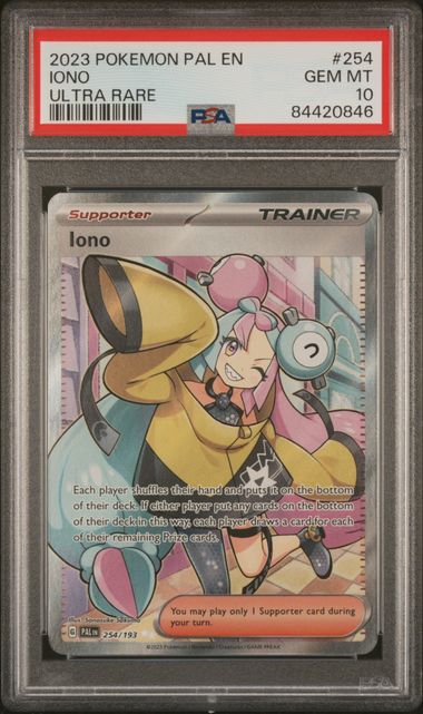 2023 Pokémon - Paldea Evolved - Ultra Rare - Iono - #254 - PSA 10