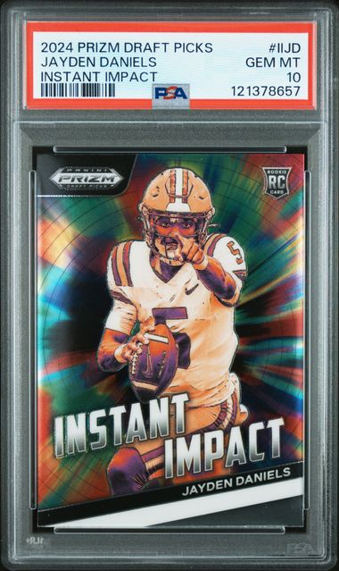 2024 Panini - Prizm Draft Picks - Instant Impact - Jayden Daniels - RC - #II-JD - PSA 10 - football - LSU Tigers - Commanders