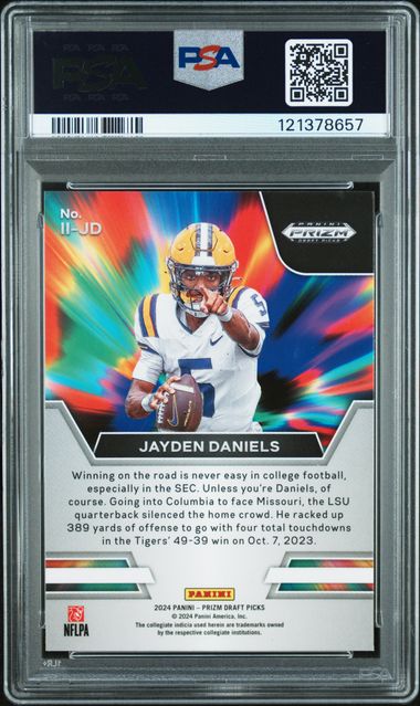 2024 Panini - Prizm Draft Picks - Instant Impact - Jayden Daniels - RC - #II-JD - PSA 10 - football - LSU Tigers - Commanders