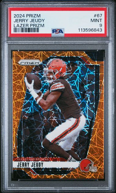 2024 Panini - Prizm - lazer prizm - Jerry Jeudy - #67 - PSA 9 - football - Browns