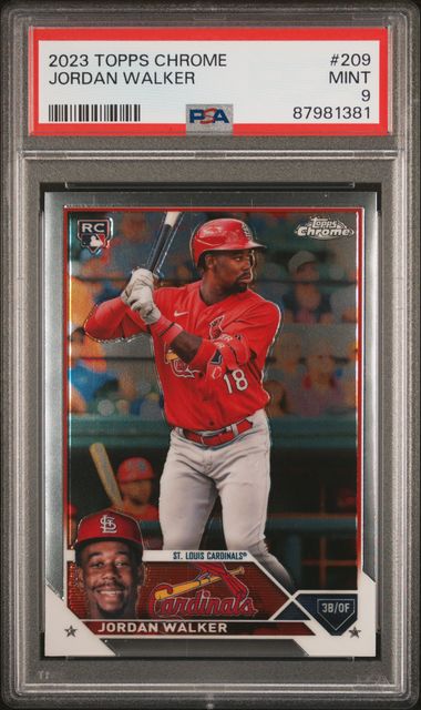 2023 Topps Chrome - Jordan Walker - RC - #209 - PSA 9 - baseball - Cardinals