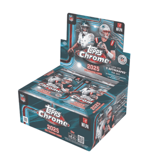 2025 Topps Chrome Football Hobby Jumbo Box - Sealed Wax