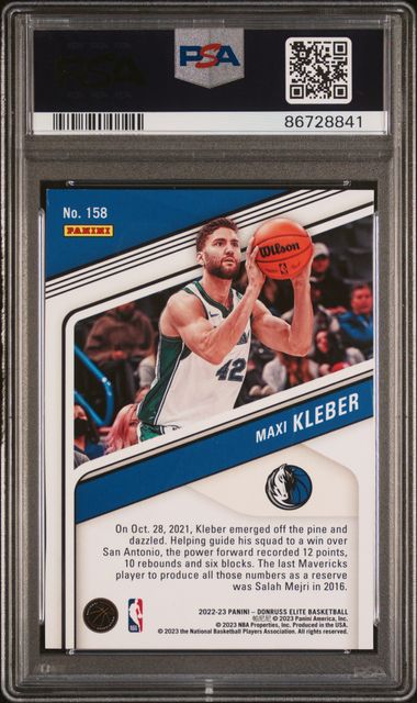 2022 Panini - Donruss Elite - blue - Maxi Kleber - 69/99 - #158 - PSA 7 - basketball - Mavericks