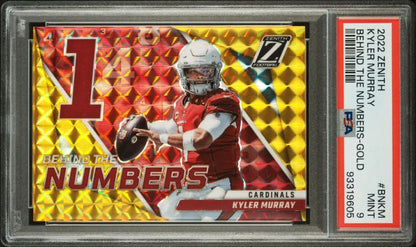 2022 Panini - Zenith - gold - Behind the Numbers - Kyler Murray - 02/10 - #BN-NK - PSA 9 - football - Cardinals