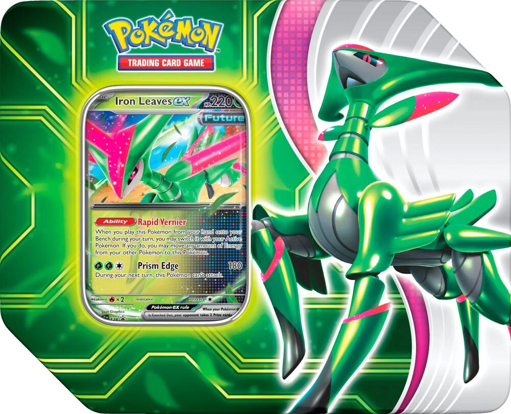 Pokémon - Paradox Clash Tin [Iron Leaves ex] - Miscellaneous Cards & Products (MCAP) - Sealed Wax