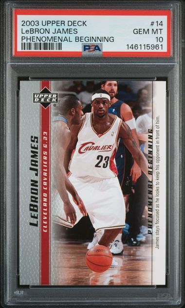 2003 Upper Deck - Phenomenal Beginnings - LeBron James - #14 - PSA 10 - basketball - Cavaliers