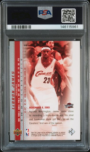 2003 Upper Deck - Phenomenal Beginnings - LeBron James - #14 - PSA 10 - basketball - Cavaliers