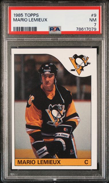 1985 Topps - Mario Lemieux - PSA7 - #9 - Ice Hockey - Penguins