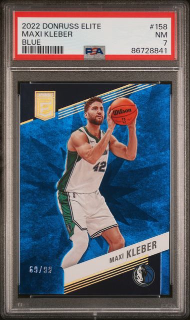 2022 Panini - Donruss Elite - blue - Maxi Kleber - 69/99 - #158 - PSA 7 - basketball - Mavericks
