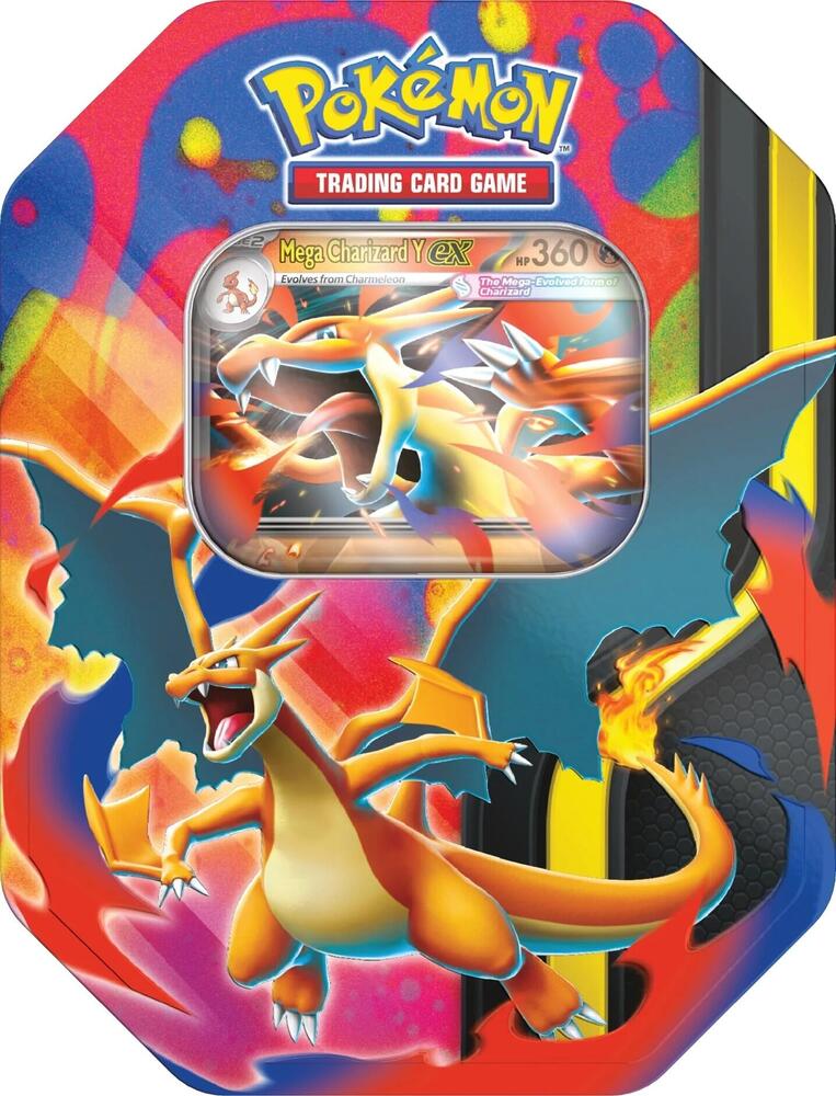 Pokémon - Mega Charizard Tin (Mega Charizard Y) (Mega Charizard X) - Miscellaneous Cards & Products (MCAP) - Sealed Wax