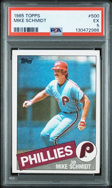 1985 Topps - Mike Schmidt - #500 - PSA 5 - baseball - Phillies