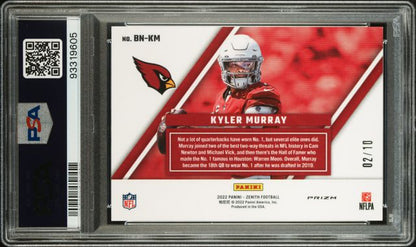 2022 Panini - Zenith - gold - Behind the Numbers - Kyler Murray - 02/10 - #BN-NK - PSA 9 - football - Cardinals