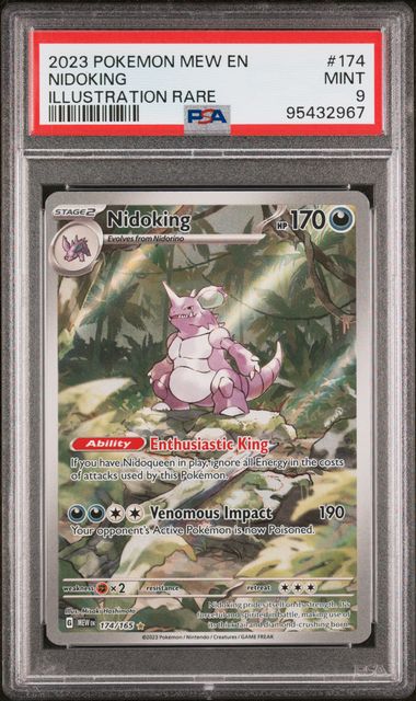 2023 Pokémon - Mew - Illustration Rare - Nidoking - #174 - PSA 9