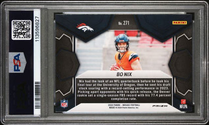 2024 Panini - Mosaic - Reactive Yellow - Bo Nix - RC - #271 - football - Broncos