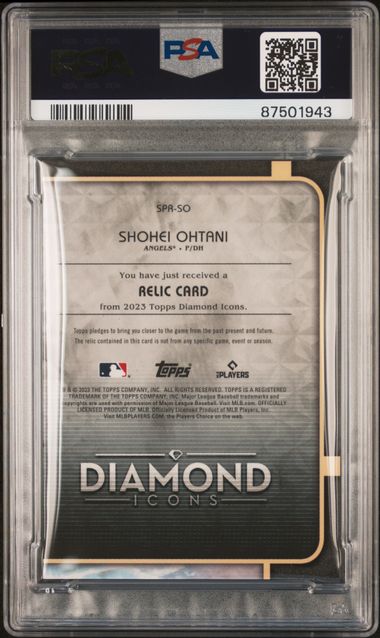 2023 Topps - Diamond Icons - Single-Player Relics - Red - Shohei Ohtani - PSA9 - 4/5 - #SPRSO - Baseball - Dodgers - drop