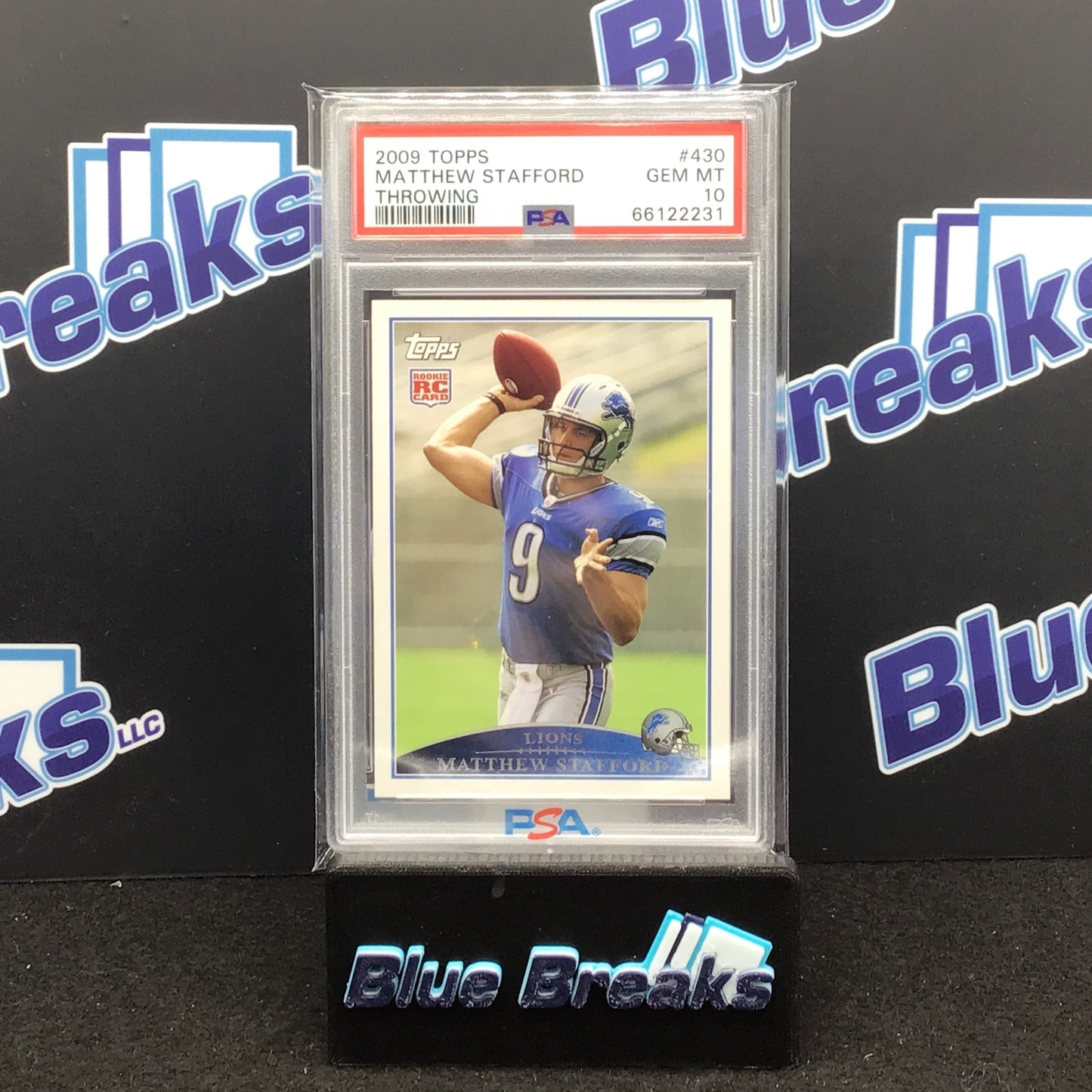 2009 Topps - Matthew Stafford - Throwing - #430 - PSA 10 - Detroit Lions