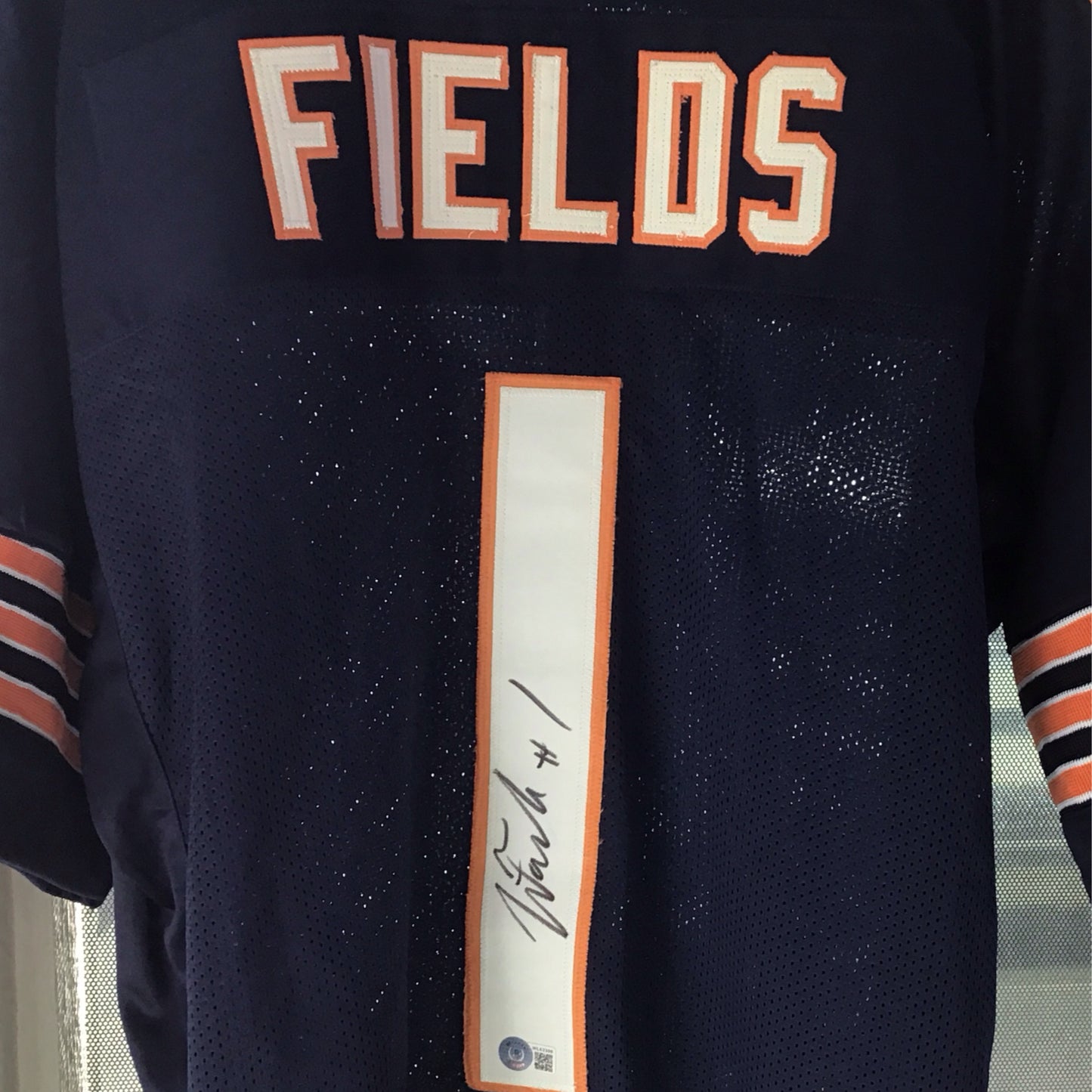 Justin Fields autographed jersey Beckett