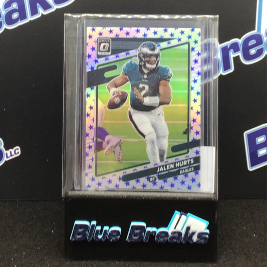 2021 Panini Donruss Optic Silver Prizm Stars Jalen Hurts #9 Eagles