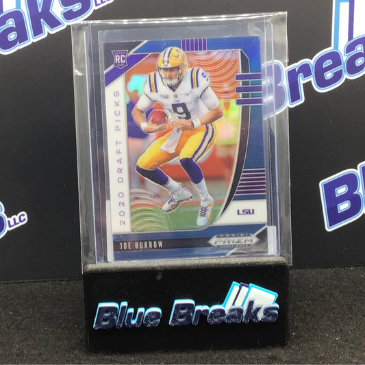 2020 Panini Prizm Draft Picks Blue Prizm Joe Burrow RC #105 Bengals