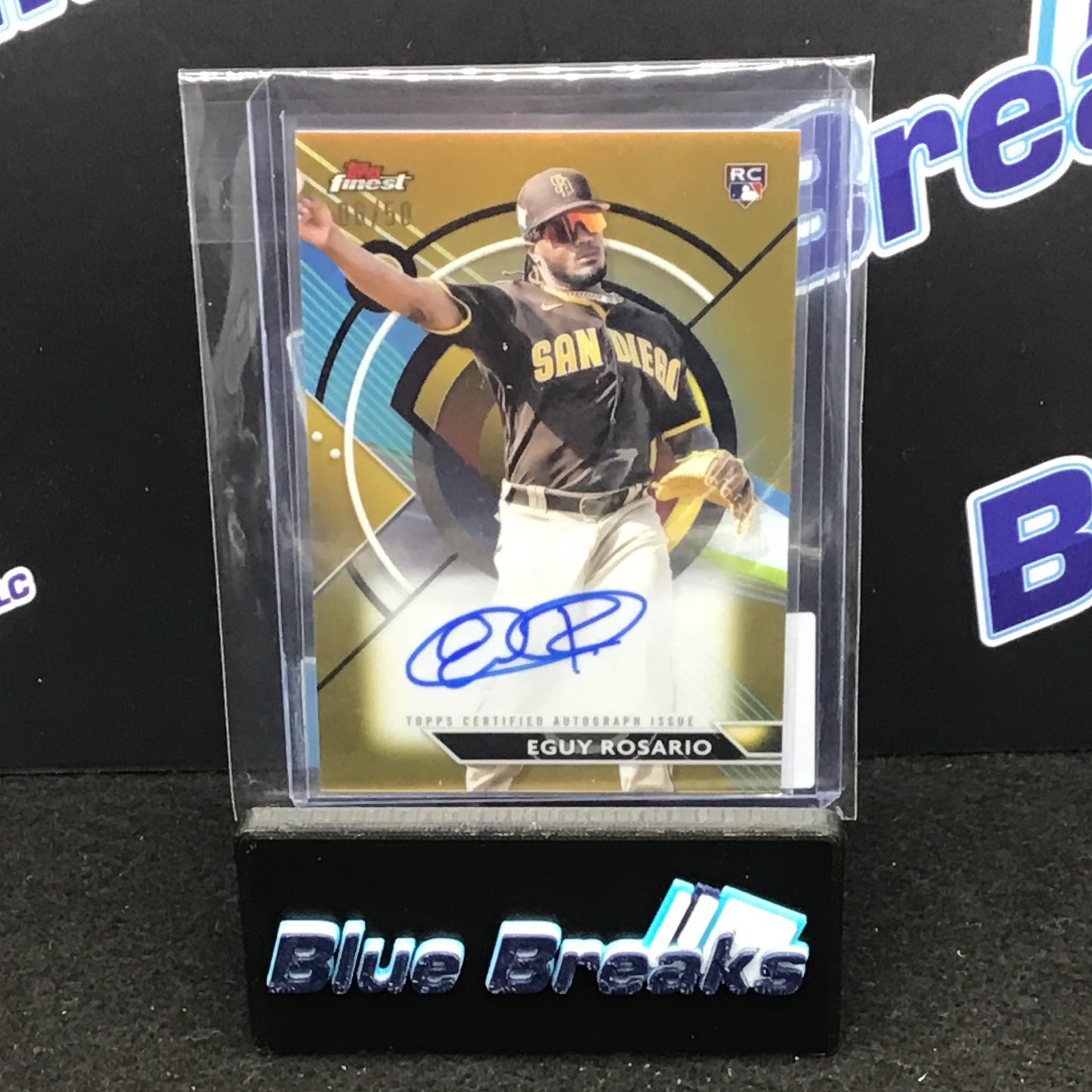 2023 Topps Finest Gold Eugy Rosario auto 06/50 RC #FA-ERO Padres