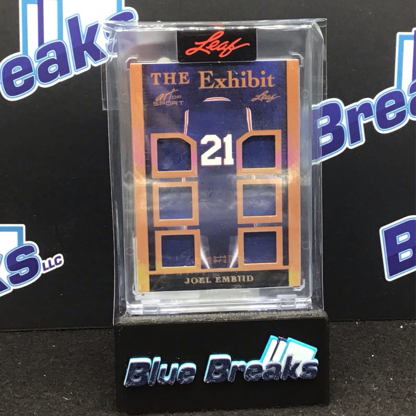 2023 Leaf Art of Sport The Exhibit Joel Embiid quad relic 20/25 #TE-19 76ers