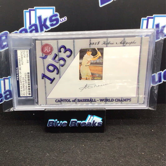 2018 HA Capitol of BB, Series 1 Irv Noren 6/24 PSA/DNA Certified Authentic Auto