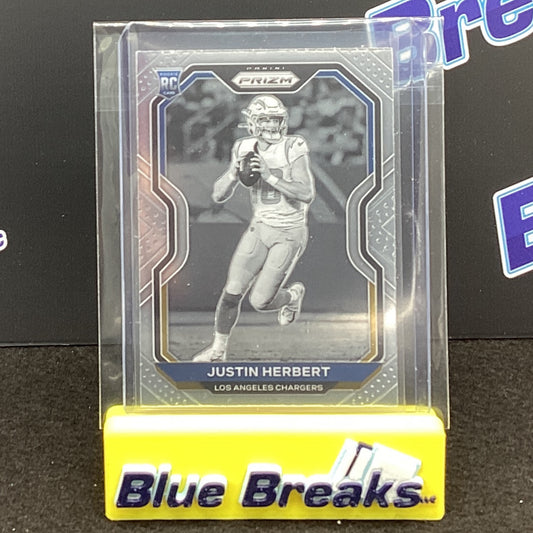 2020 Panini Prizm - Justin Herbert - RC - #325 - Negative Black and White - RC - Los Angeles Charges