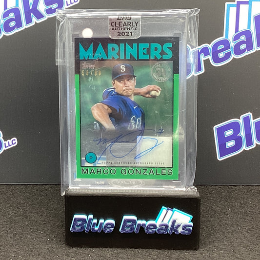 2021 Topps Clearly Authentic Marco Gonzales auto 58/99 #TBA-MGO Mariners