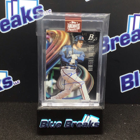 2023 Topps Archives 2018 Bowman Platinum Freddie Freeman auto 1/1 #6 Braves