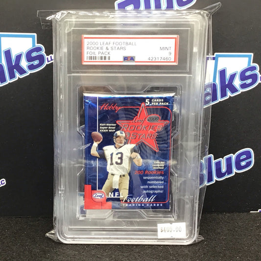 2000 Leaf Football Foil Pack Rookie & Stars PSA 9